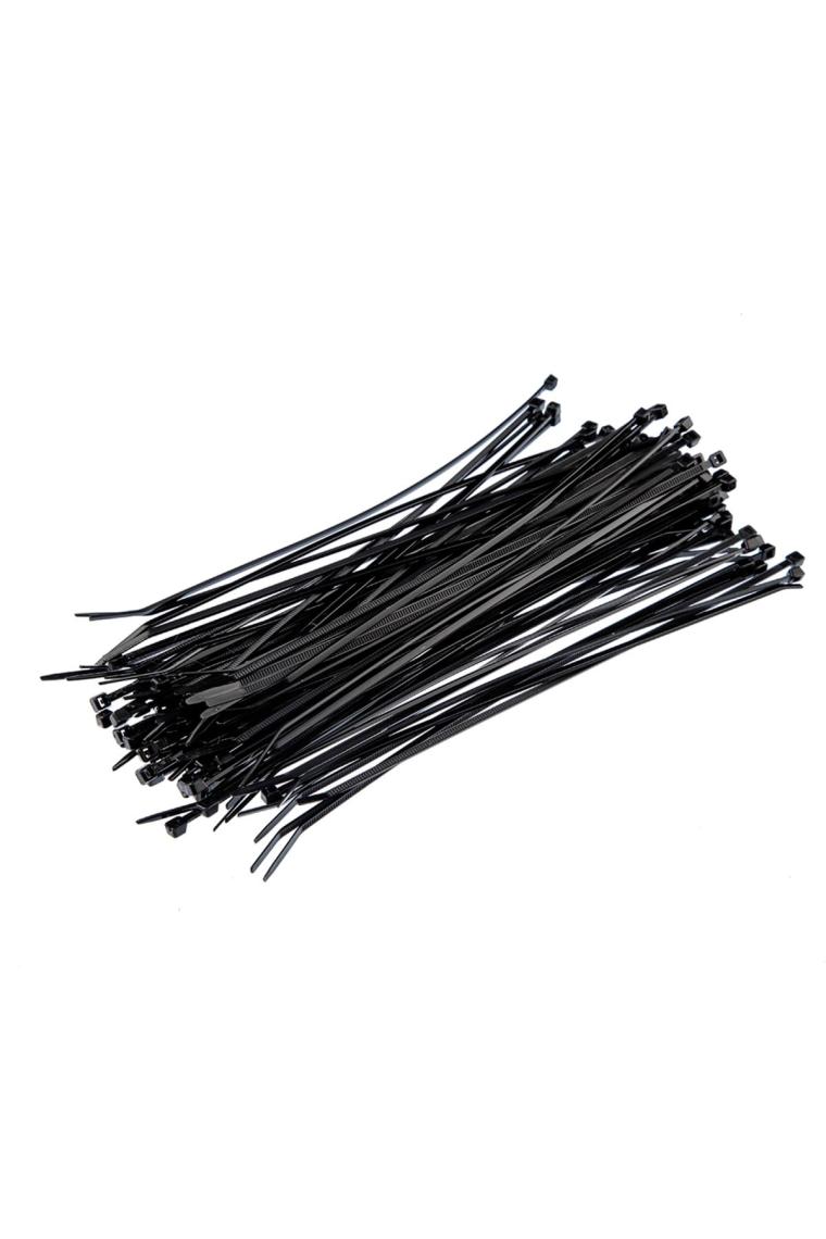 Plastik Kablo Bağı Cırt Kelepçe 200 Mm X 2.5 Mm Siyah 100 Adet