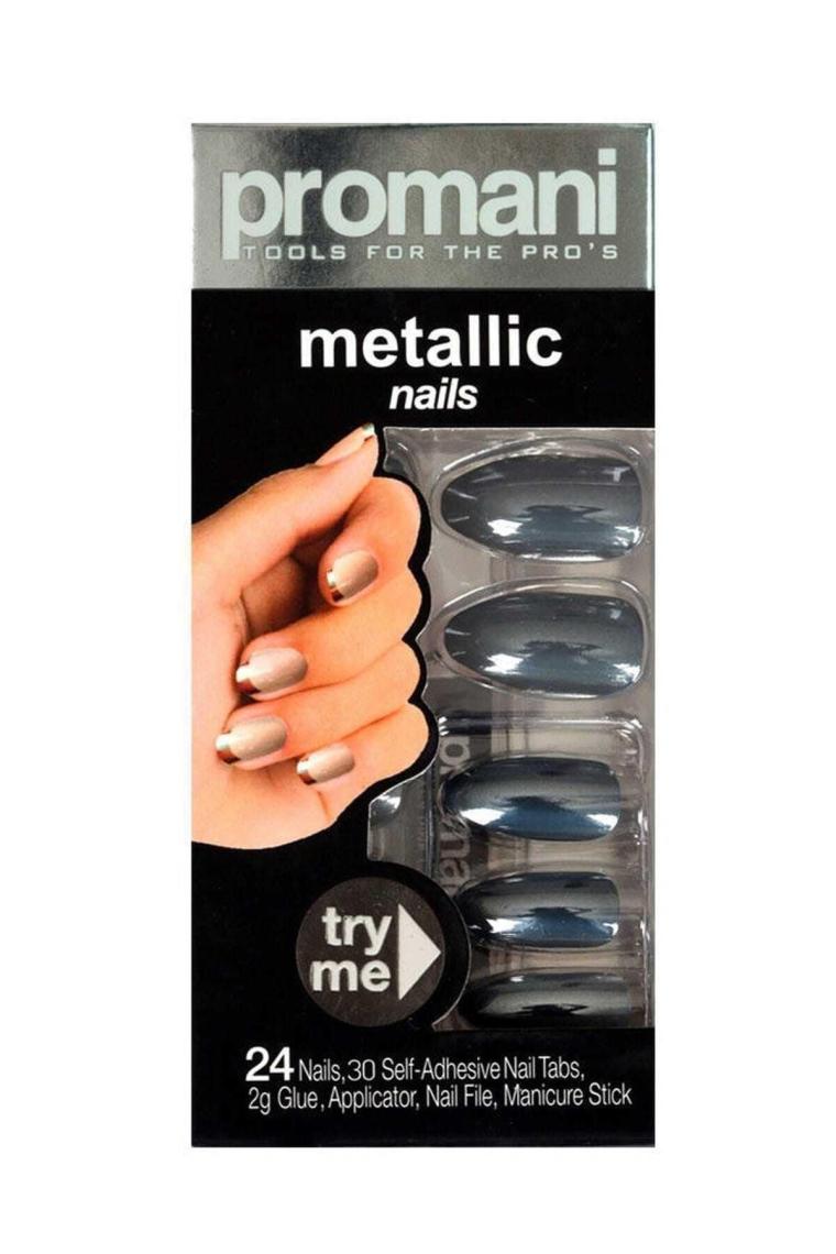 Metalik Takma Tırnak Kiti - Koyu Füme Kod: Pr-5020