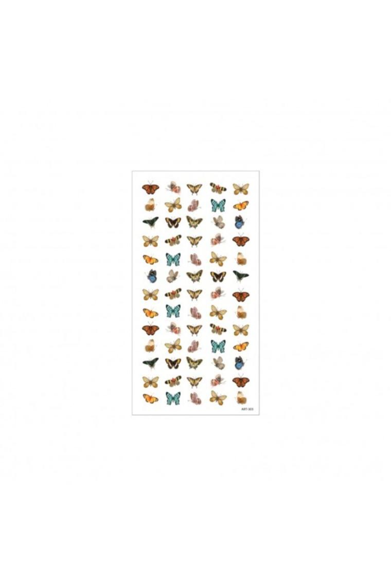 Kelebekler Tırnak Dövmesi, Tırnak Tattoo, Nail Art, Tırnak Sticker
