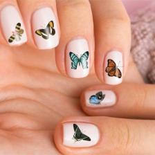 Kelebekler Tırnak Dövmesi, Tırnak Tattoo, Nail Art, Tırnak Sticker