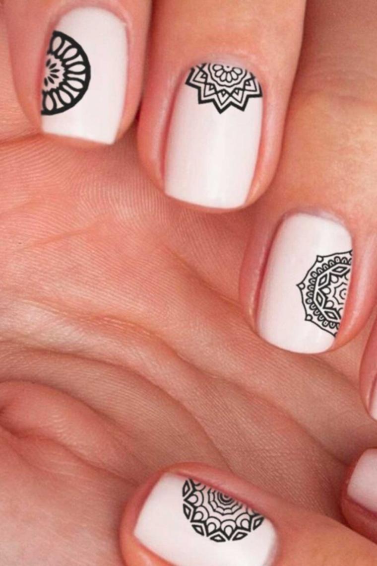 Mandala Desenler Tırnak Dövmesi Nail Art Tırnak Sticker