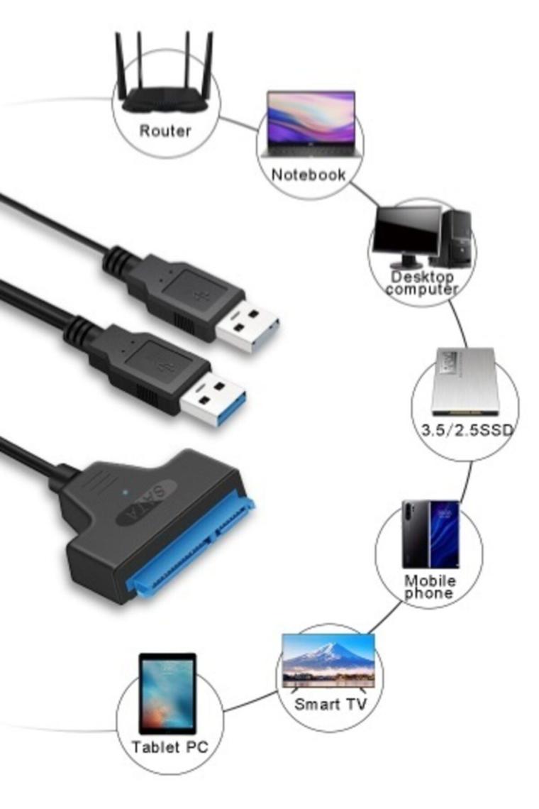 4741 Usb 3.0 2.5 3.5 Inç Sata Ssd Hdd Hard Disk Çevirici Dönüştürücü Adaptör Kablosu Uyumlu