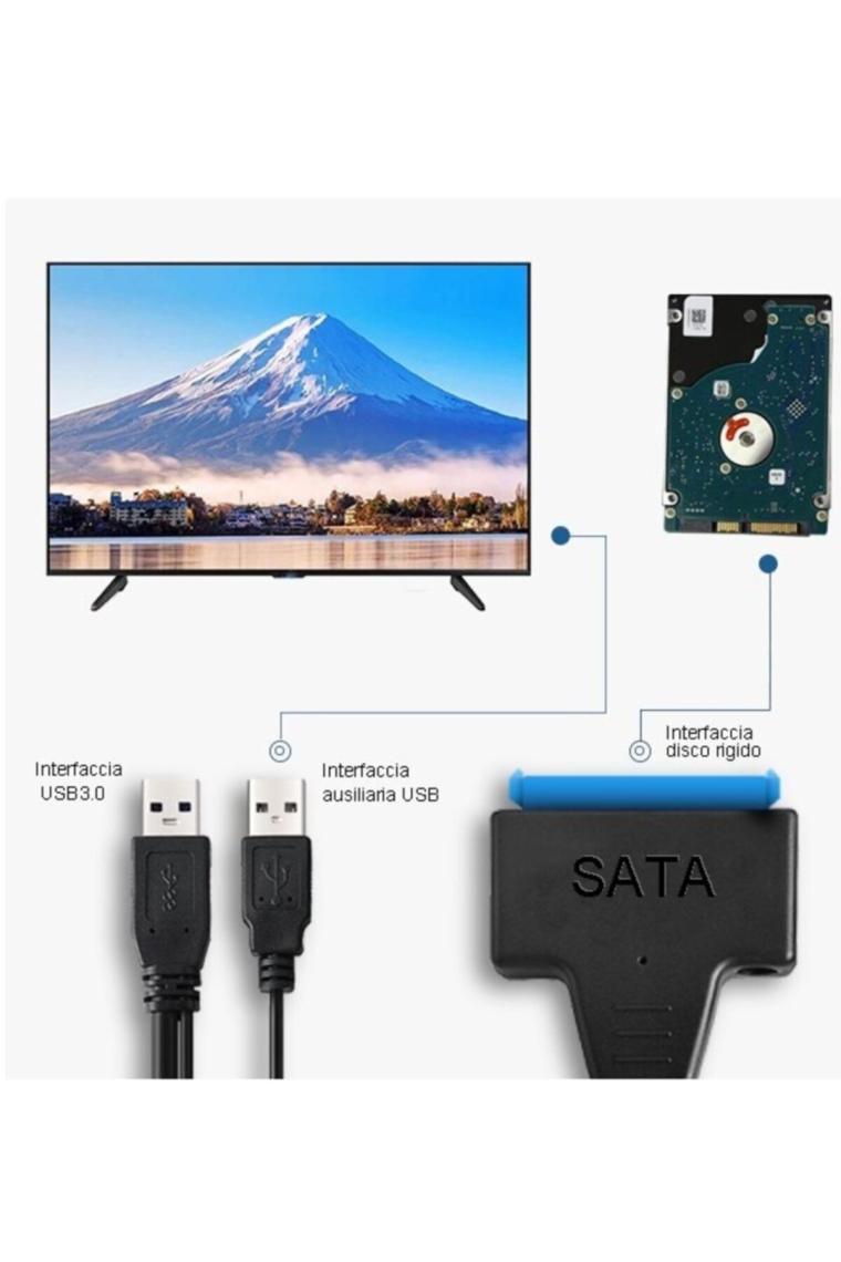 4741 Usb 3.0 2.5 3.5 Inç Sata Ssd Hdd Hard Disk Çevirici Dönüştürücü Adaptör Kablosu Uyumlu