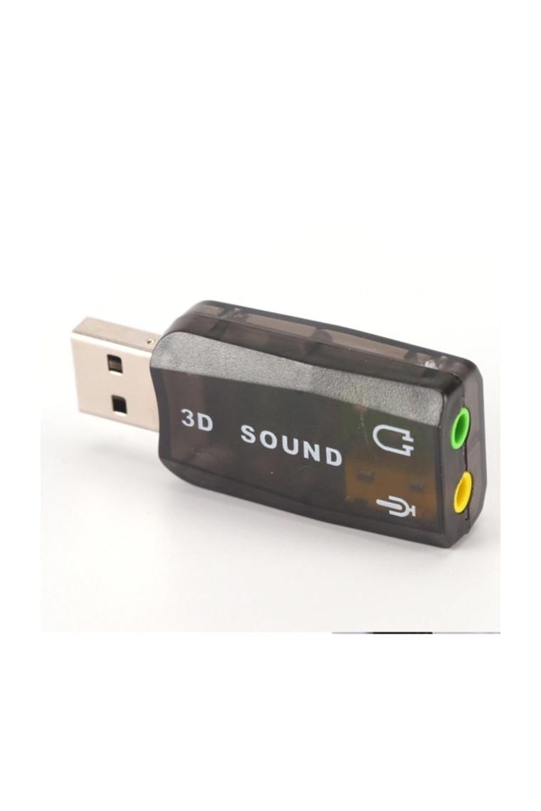 4504 5+1 Harici Laptop Usb Ses Kartı 3.5mm Kulaklık Mikrofon Çevirici