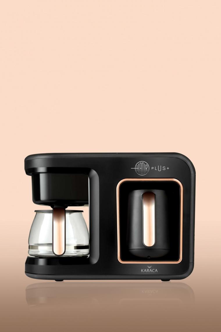 Karaca Hatır Plus 2 in 1 Black Copper Filtre Kahve Makinesi