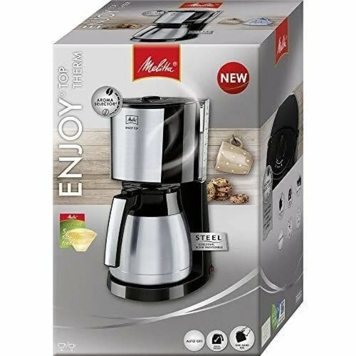 Melitta Enjoy Top Therm (Termoslu) Kahve Makinesi  Siyah