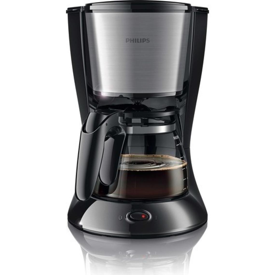 Philips HD7462/20 Filtre Kahve Makinesi, 1,2 Litre Kapasite, Otomatik Kapanma, Cam Demlikli, Siyah ve Metal,