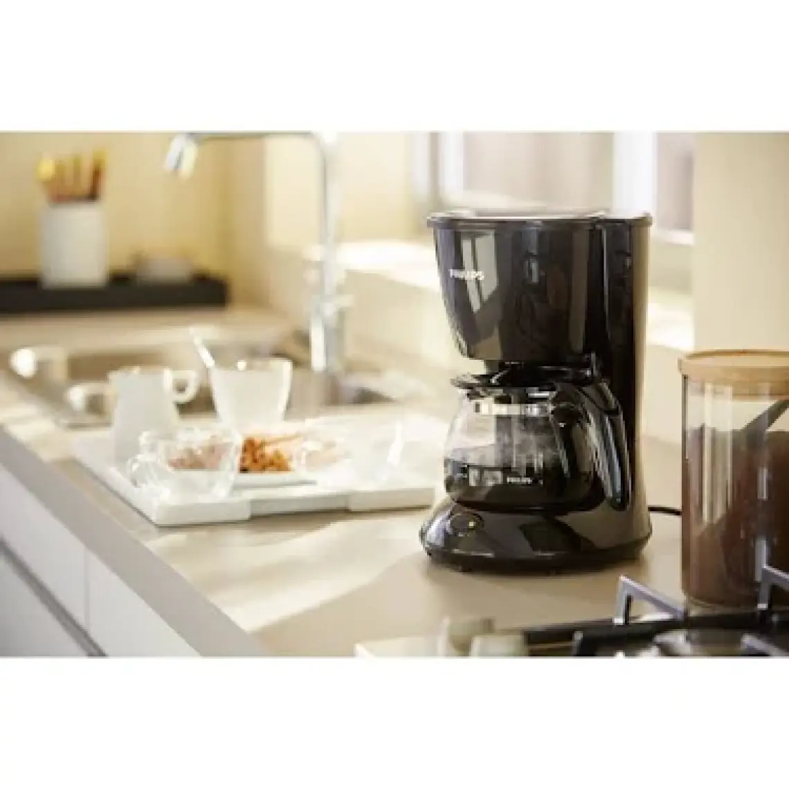 Philips HD7461/20 Daily Collection Filtre Kahve Makinesi,  1,2 Litre Kapasite, Cam Demlikli, Otomatik Kapanma,