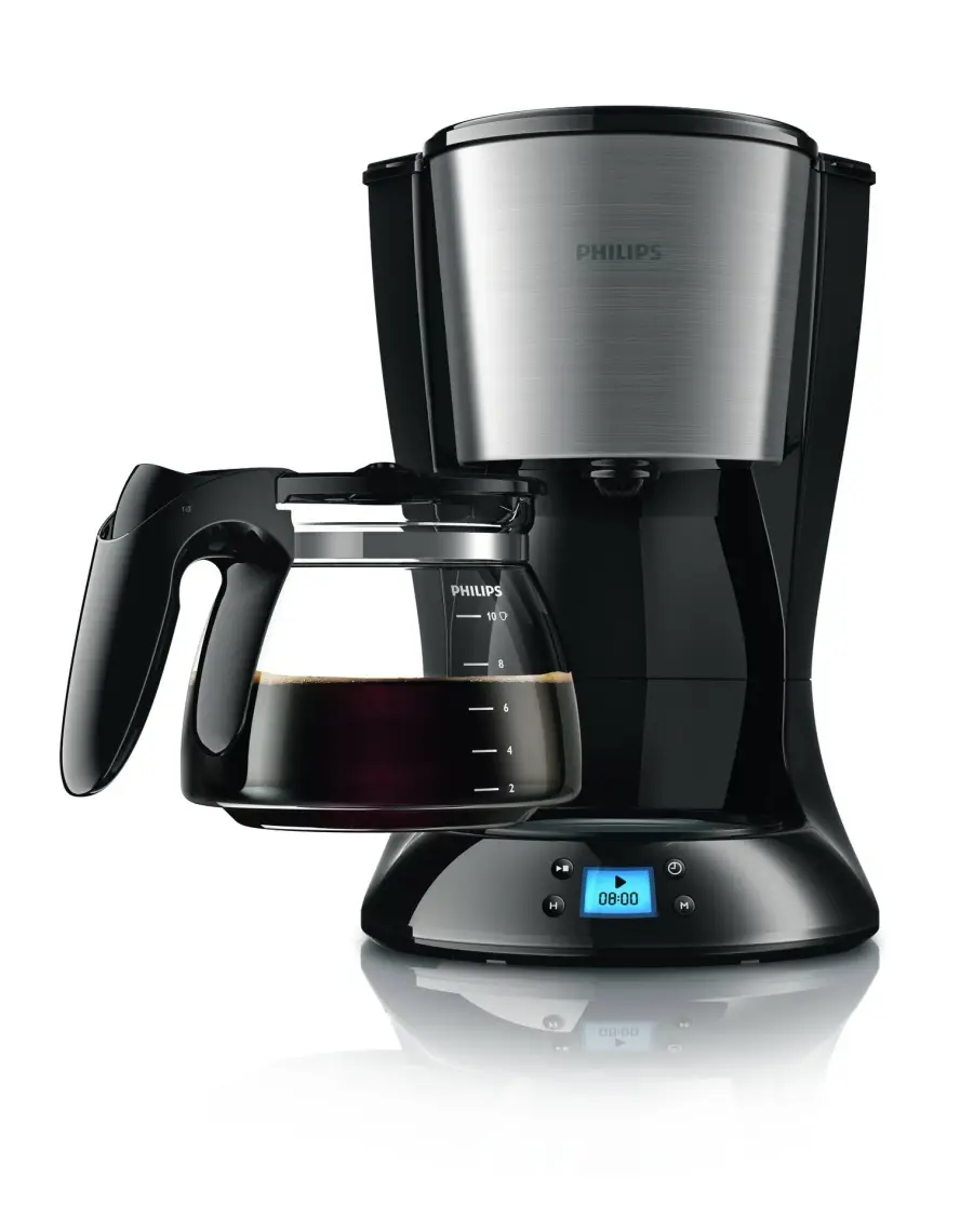 Philips Filtre Kahve Makinesi, 1,2 Lt Kapasite, Otomatik Kapanma, Cam Demlikli, Kolay Doldurma, Zamanlayıcı, HD7459/20