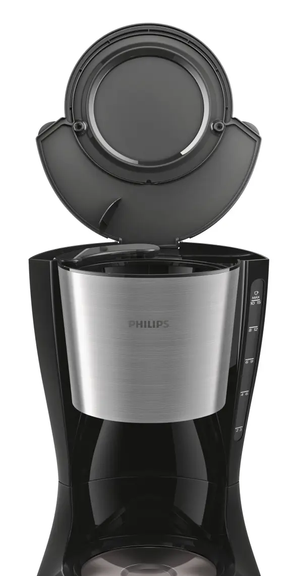 Philips Filtre Kahve Makinesi, 1,2 Lt Kapasite, Otomatik Kapanma, Cam Demlikli, Kolay Doldurma, Zamanlayıcı, HD7459/20