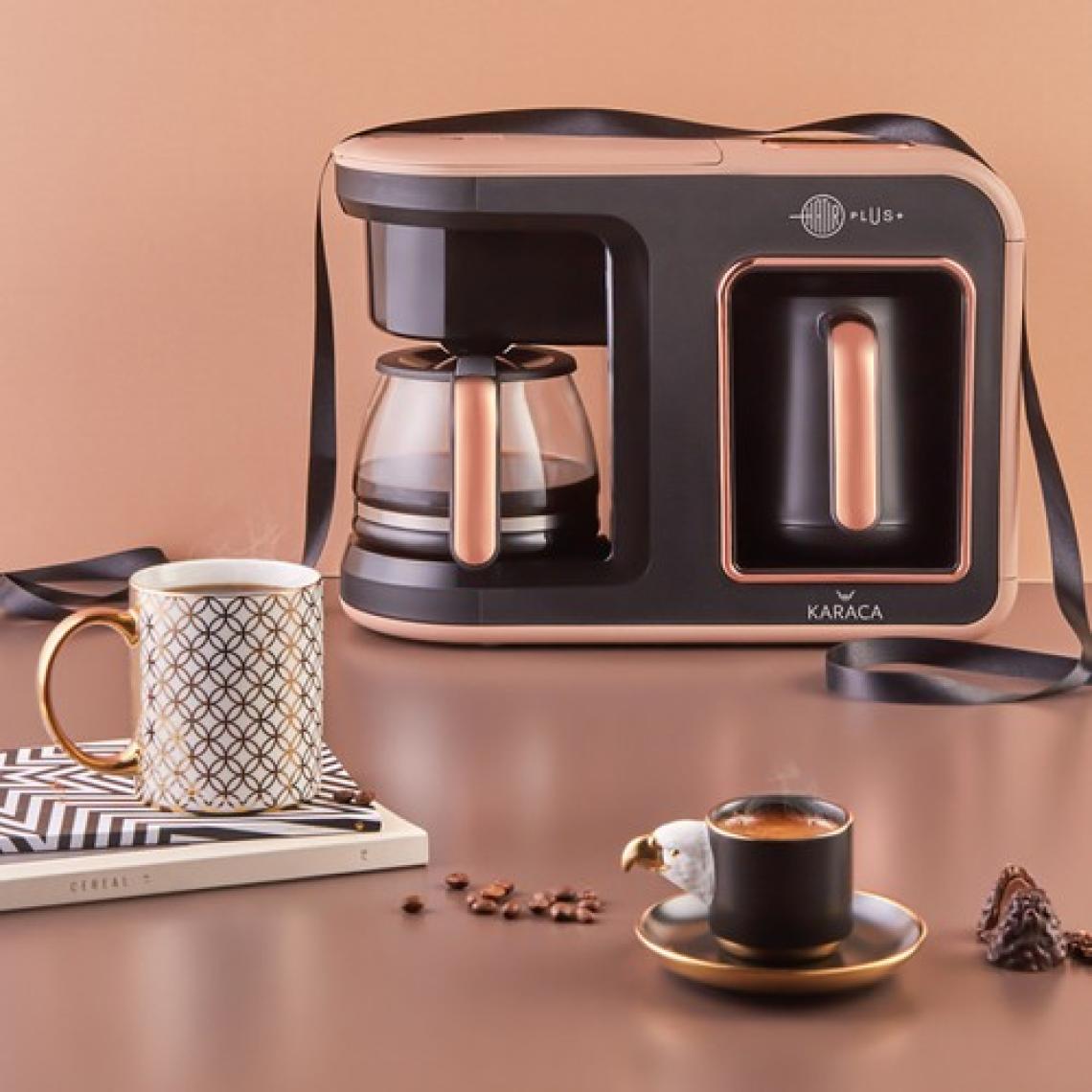 Karaca Hatır Plus 2 in 1 Rosie Brown Filtre Kahve Makinesi
