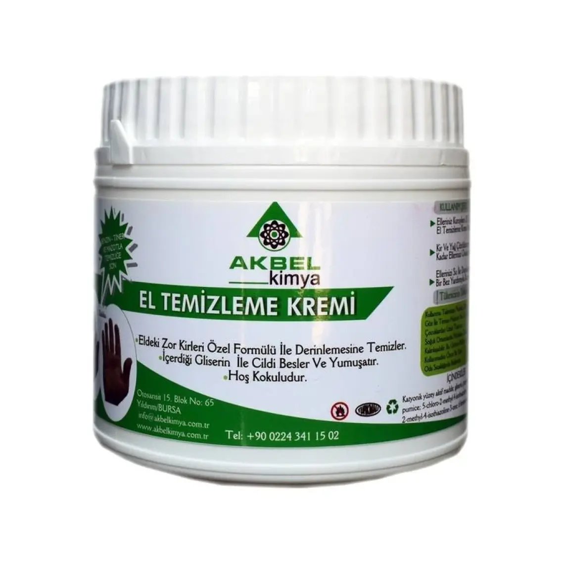 Akbel Endüstriyel El Temizleme Kremi 500 Gr