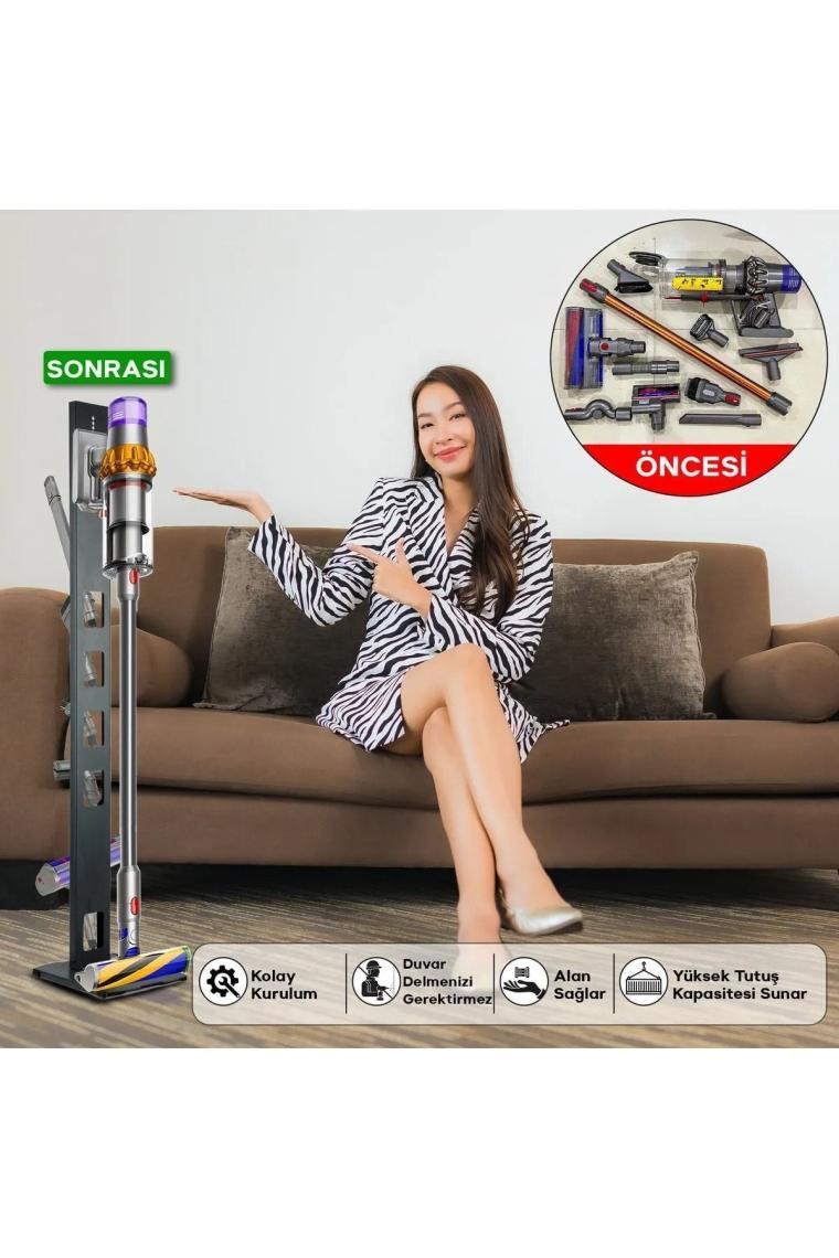 Dyson Uyumlu Şarjlı Süpürge Standı Dyson Süpürge Standı Premium Dekoratif Stand