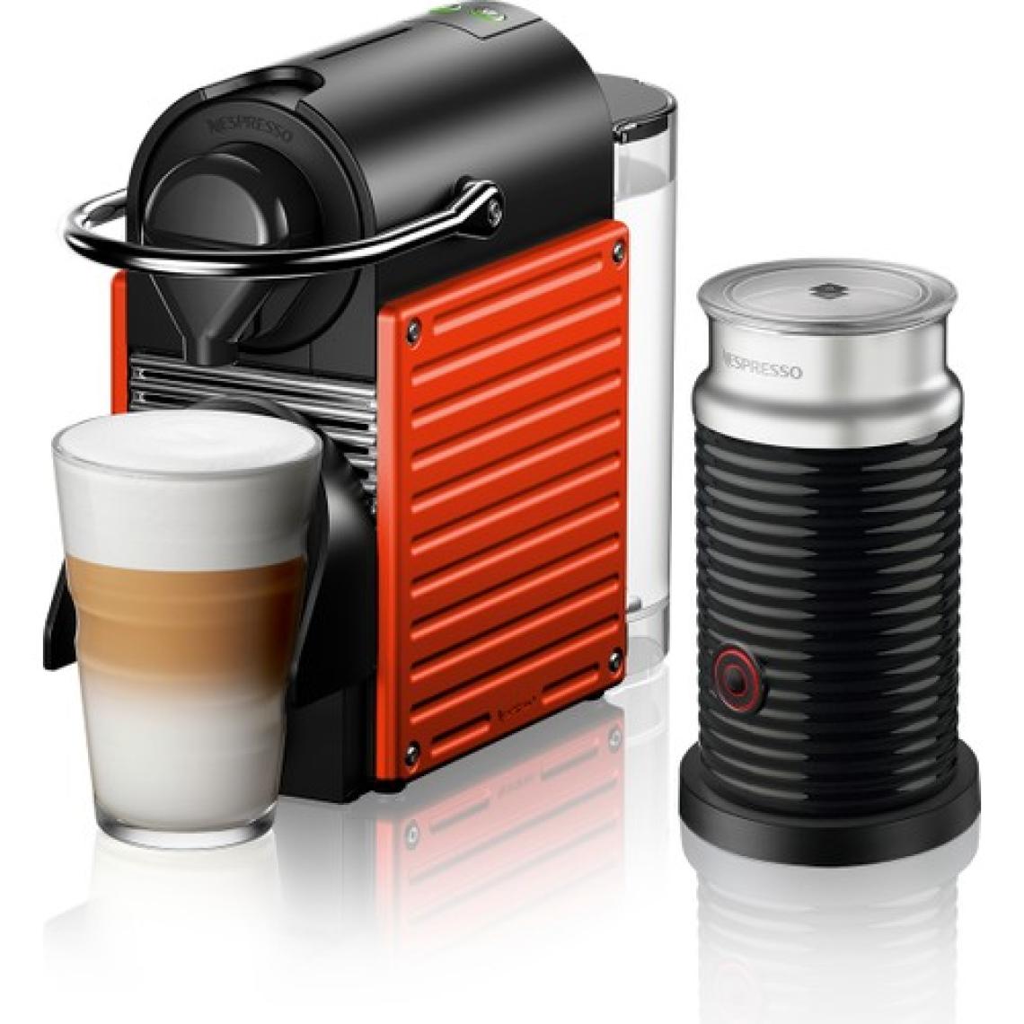 Nespresso C66R Pixie Kırmızı Kahve Makinesi ve Süt Köpürtücü Aksesuar
