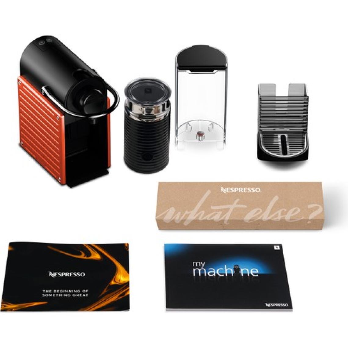 Nespresso C66R Pixie Kırmızı Kahve Makinesi ve Süt Köpürtücü Aksesuar