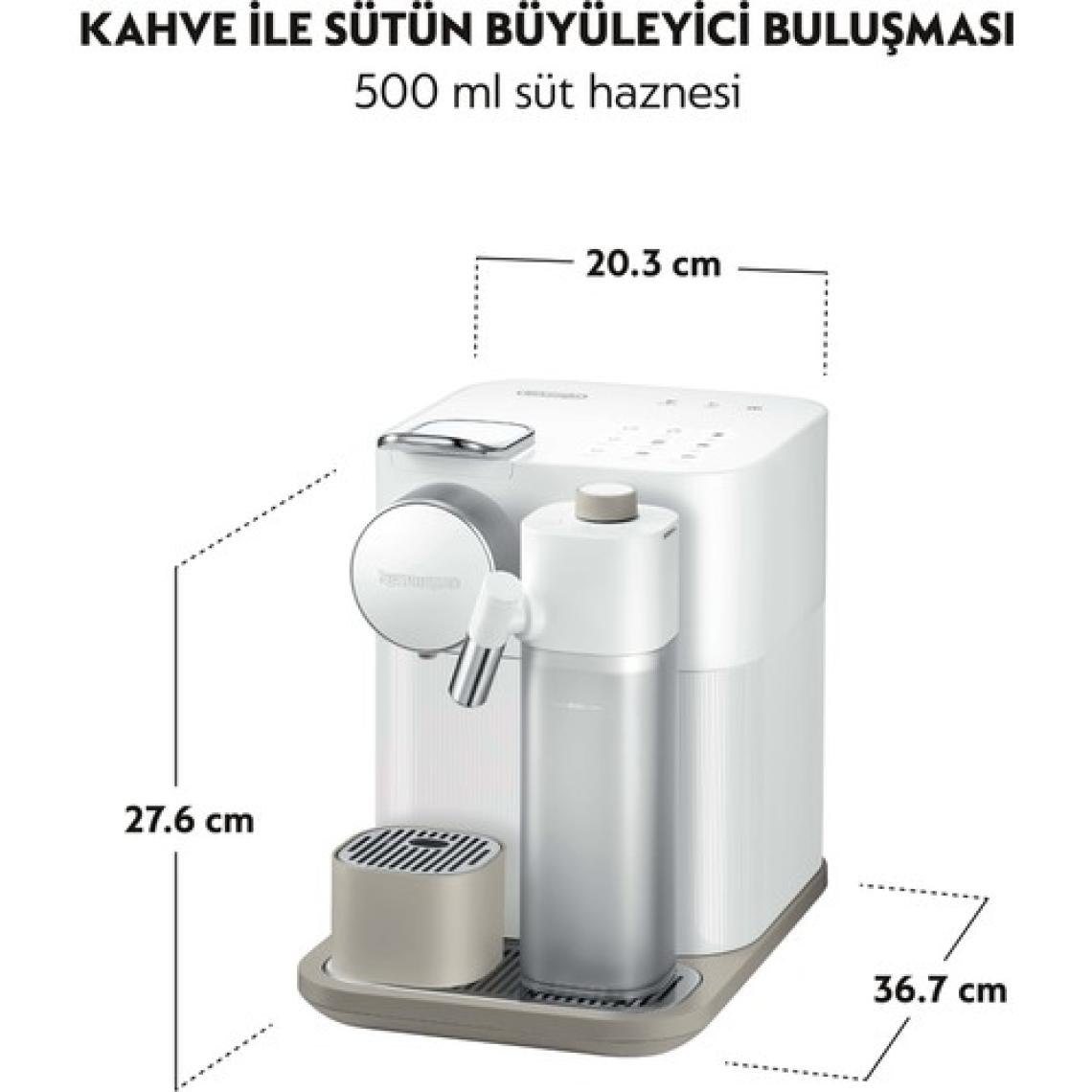 Nespresso F541 Gran Lattissima Beyaz Kapsül Kahve Makinesi