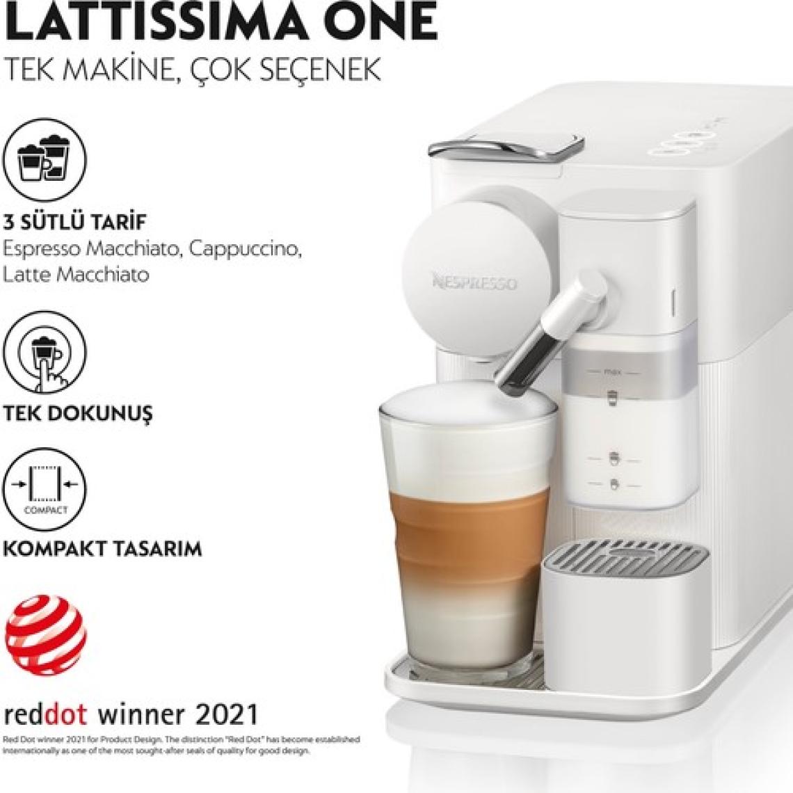 Nespresso F121 Lattissima One White Kahve Makinesi