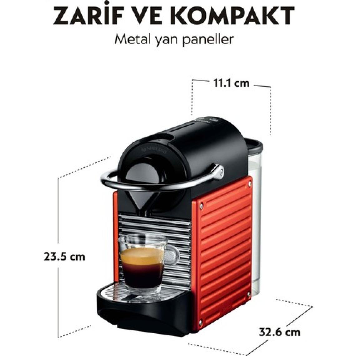 Nespresso C61 Pixie Red Kapsüllü Kahve Makinesi
