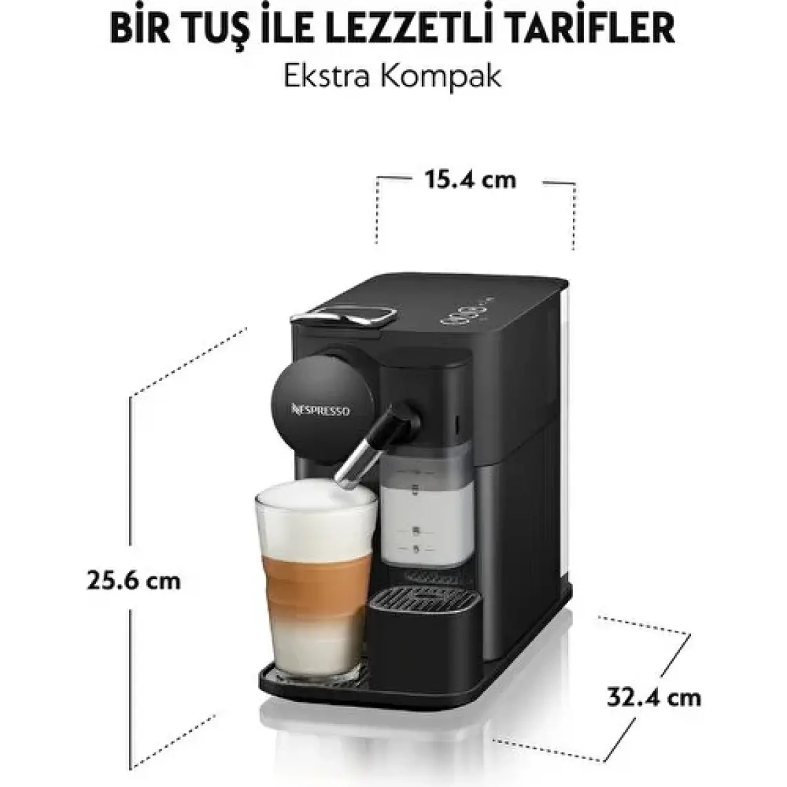 Nespresso F121 Lattissima One Black Kahve Makinesi