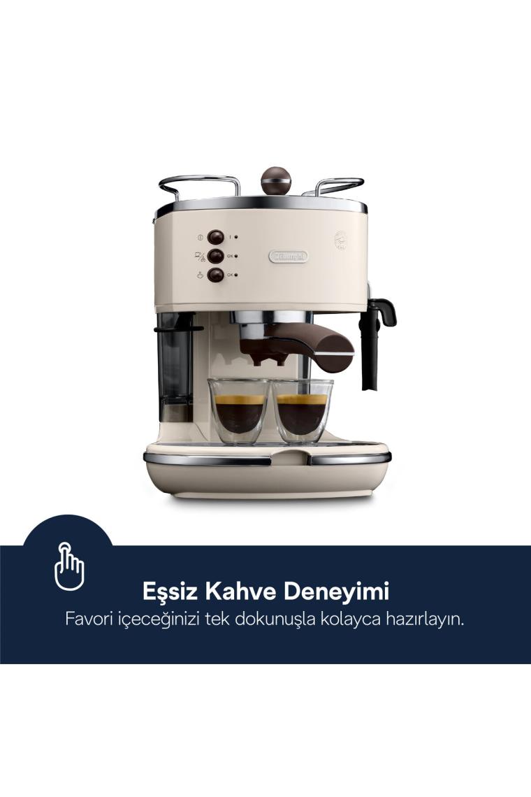 Delonghi Icona Vintage Manuel / Barista Tipi Espresso Makinesi ECOV 311.BG
