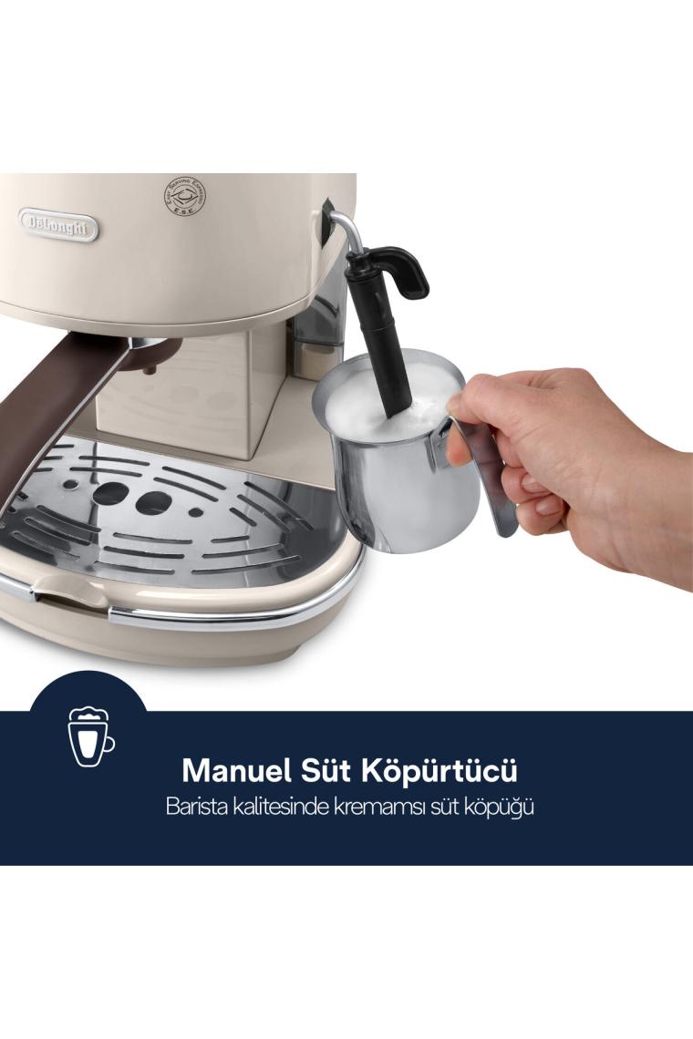 Delonghi Icona Vintage Manuel / Barista Tipi Espresso Makinesi ECOV 311.BG