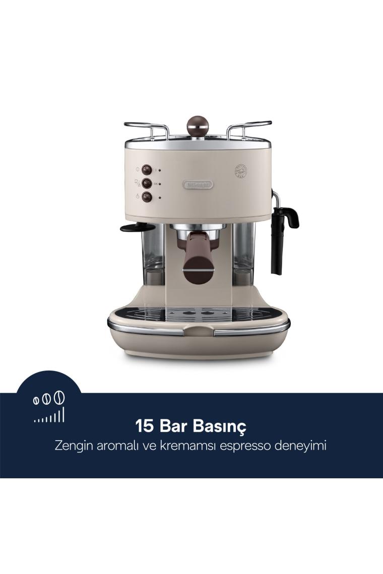 Delonghi Icona Vintage Manuel / Barista Tipi Espresso Makinesi ECOV 311.BG