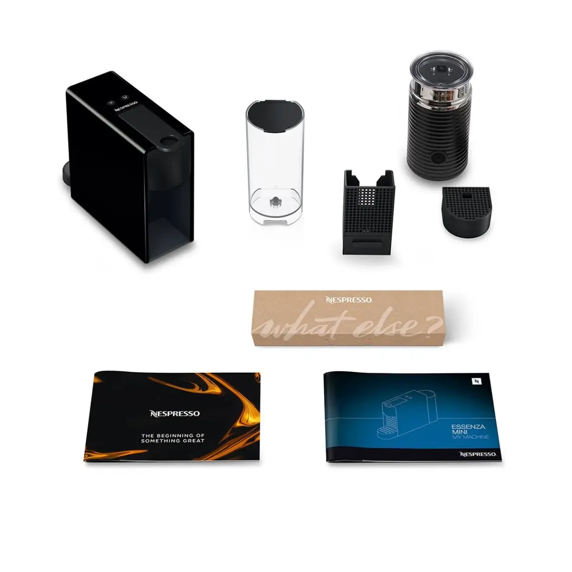 Nespresso C35 Essenza Mini Gri Kahve Makinesi ve Süt köpürtücü Aksesuar