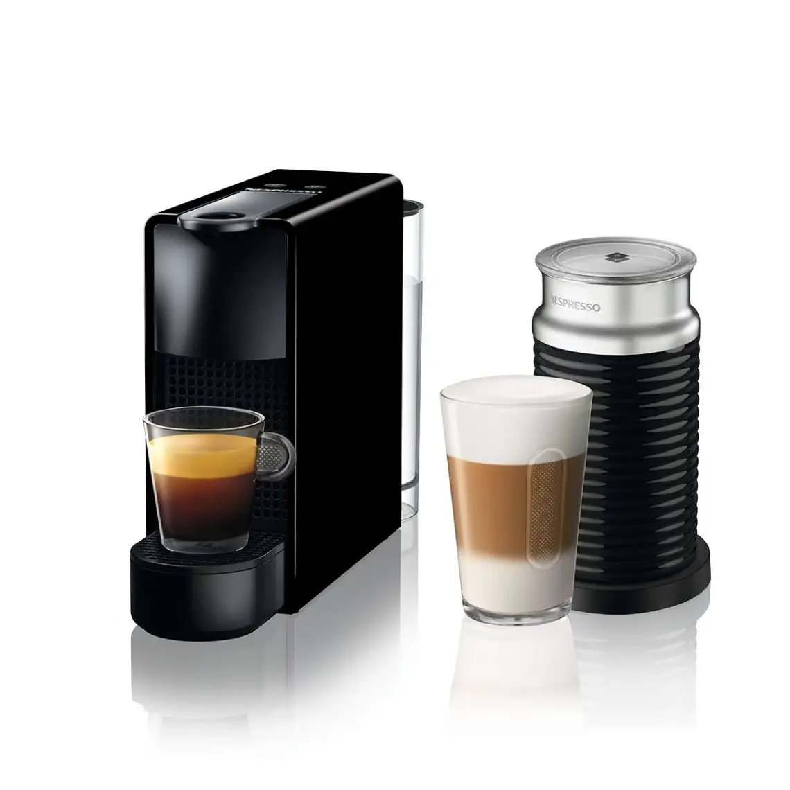Nespresso C35 Essenza Mini Gri Kahve Makinesi ve Süt köpürtücü Aksesuar
