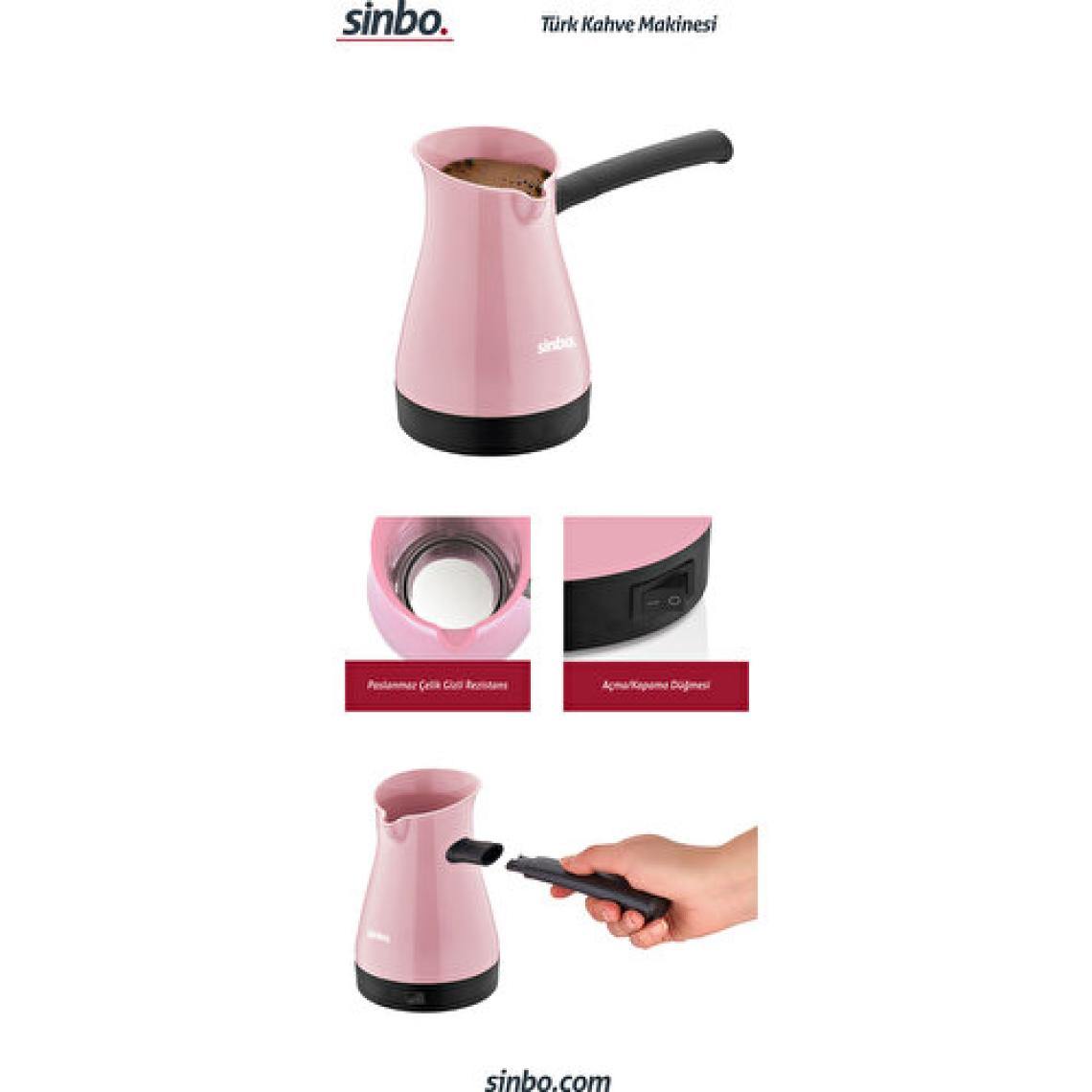 Sinbo SCM-2954 Elektrikli Cezve Pembe