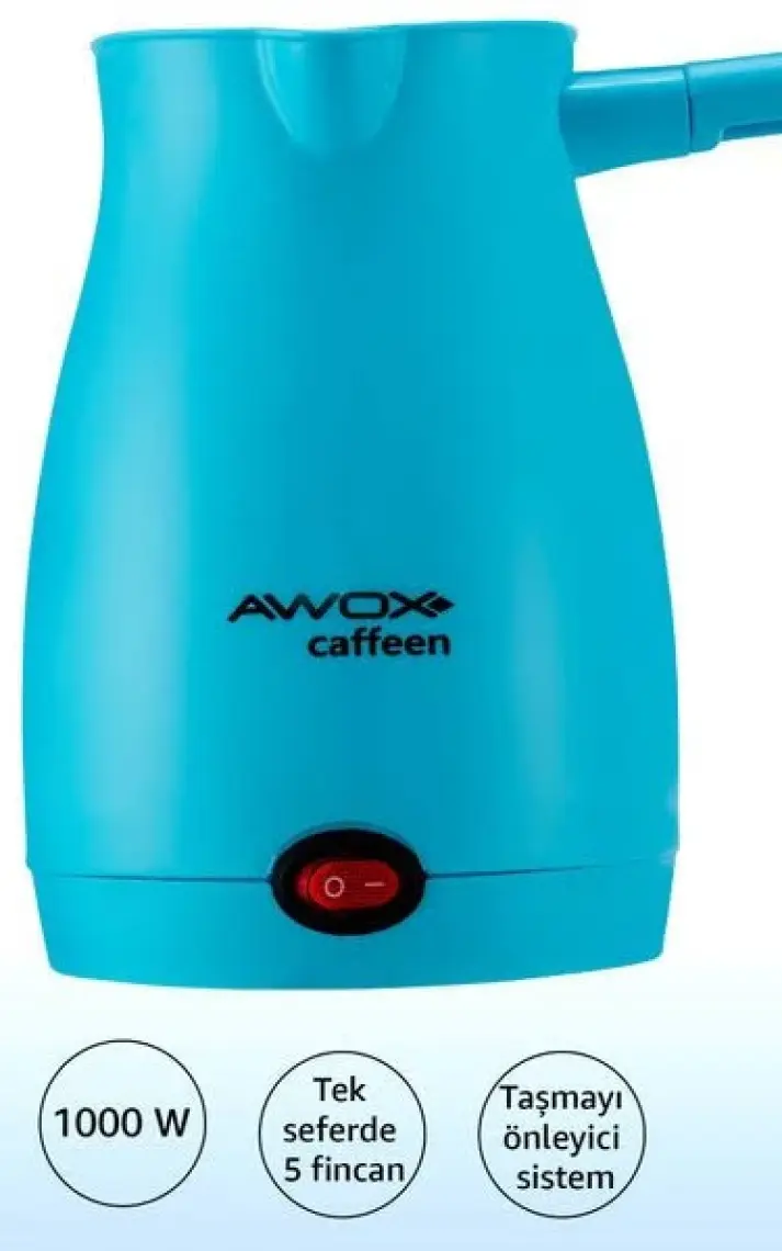 Awox Caffeen Türk Kahvesi Makinesi Elektrikli Cezve Mavi