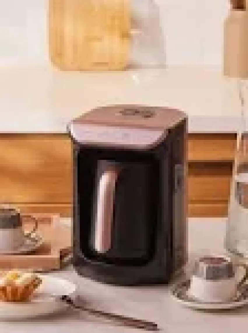 Karaca Hatır Köz Türk Kahve Makinesi Rosegold 5 Fincan Kapasiteli Bol Köpüklü