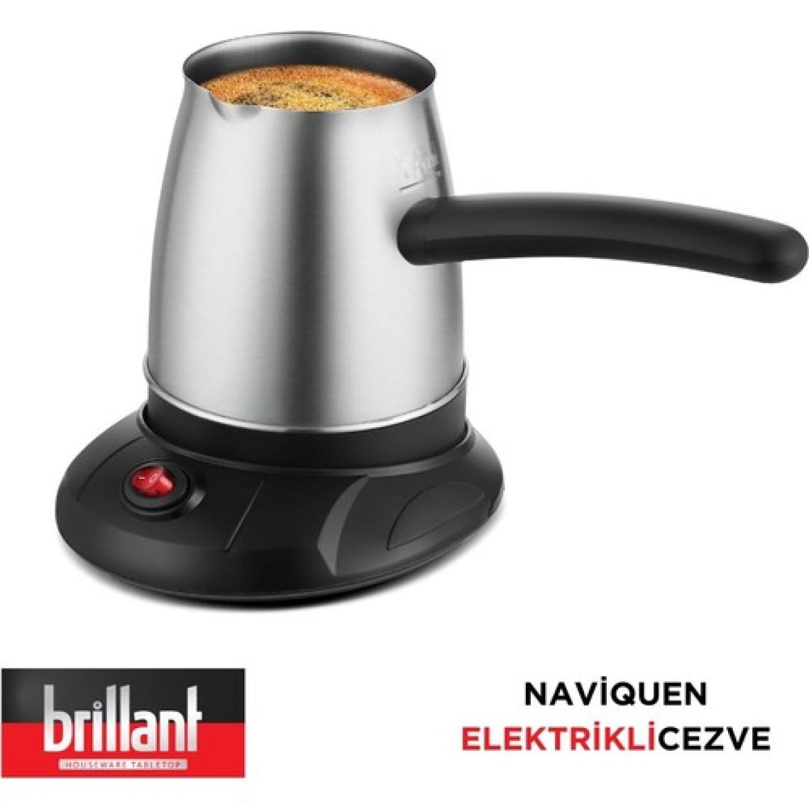 Brillant Inox Elektrikli Cezve Türk Kahve Makinesi – 6 Fincan Kapasiteli