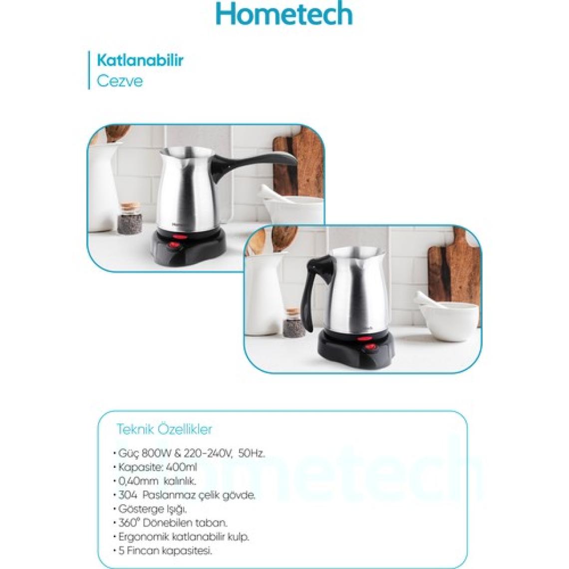 Hometech Elektrikli Katlanabilir Cezve