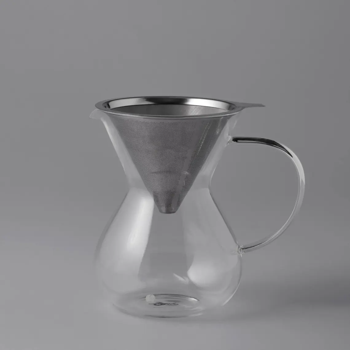 Cam Kahve Demleme Çelik Süzgeçli 850 ml
