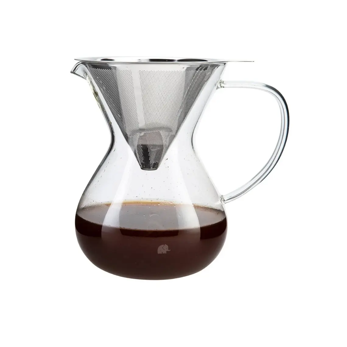 Cam Kahve Demleme Çelik Süzgeçli 850 ml