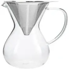 Cam Kahve Demleme Çelik Süzgeçli 850 ml