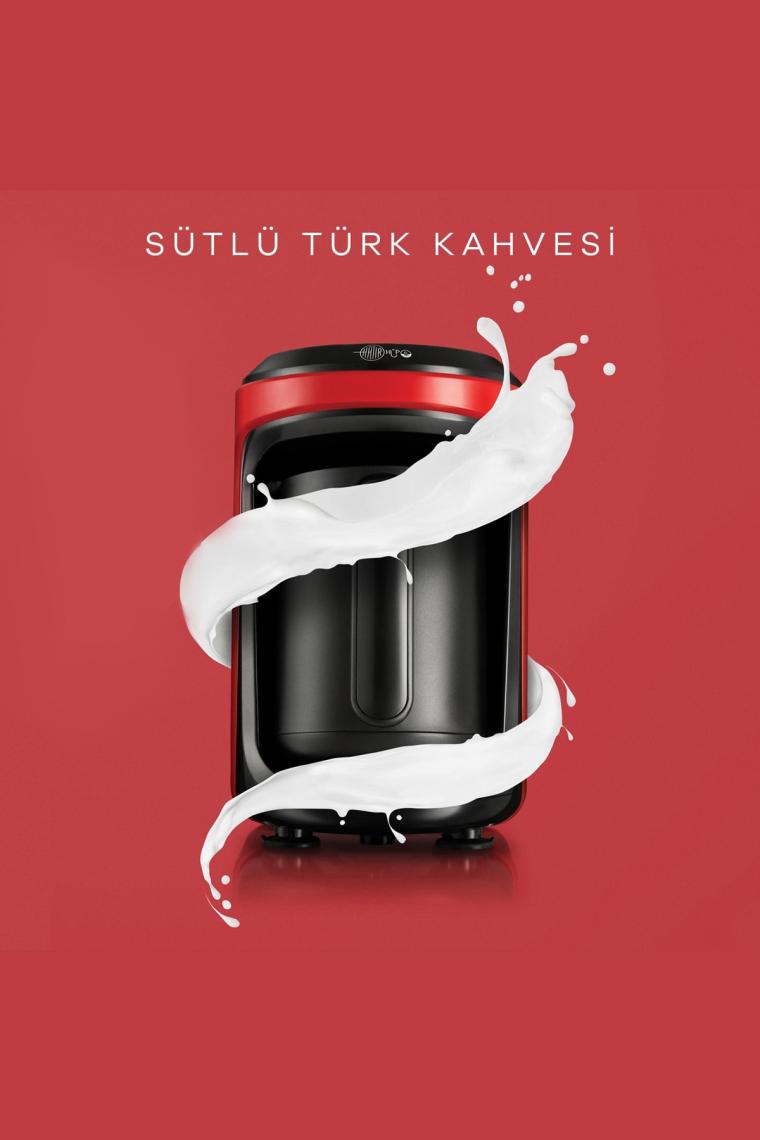 Karaca Hatır Hüps Sütlü Kırmızı Türk Kahve Makinesi