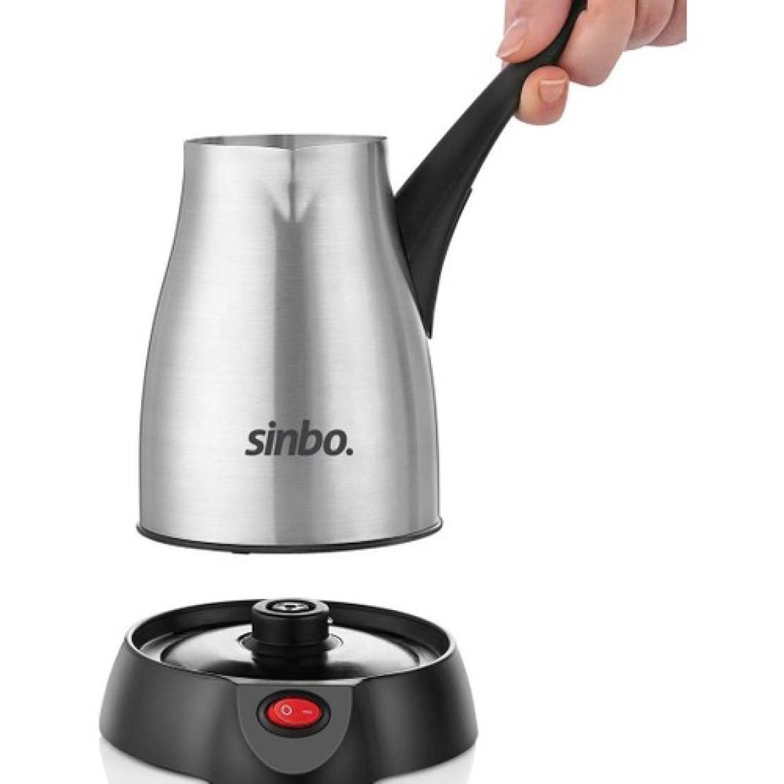 Sinbo Elektrikli Cezve - 400 ml, 4 Fincan Kapasitesi, 360° Döner Taban, Şık Inox Tasarım, Paslanmaz Çelik Gövde ile Kahve Keyfi