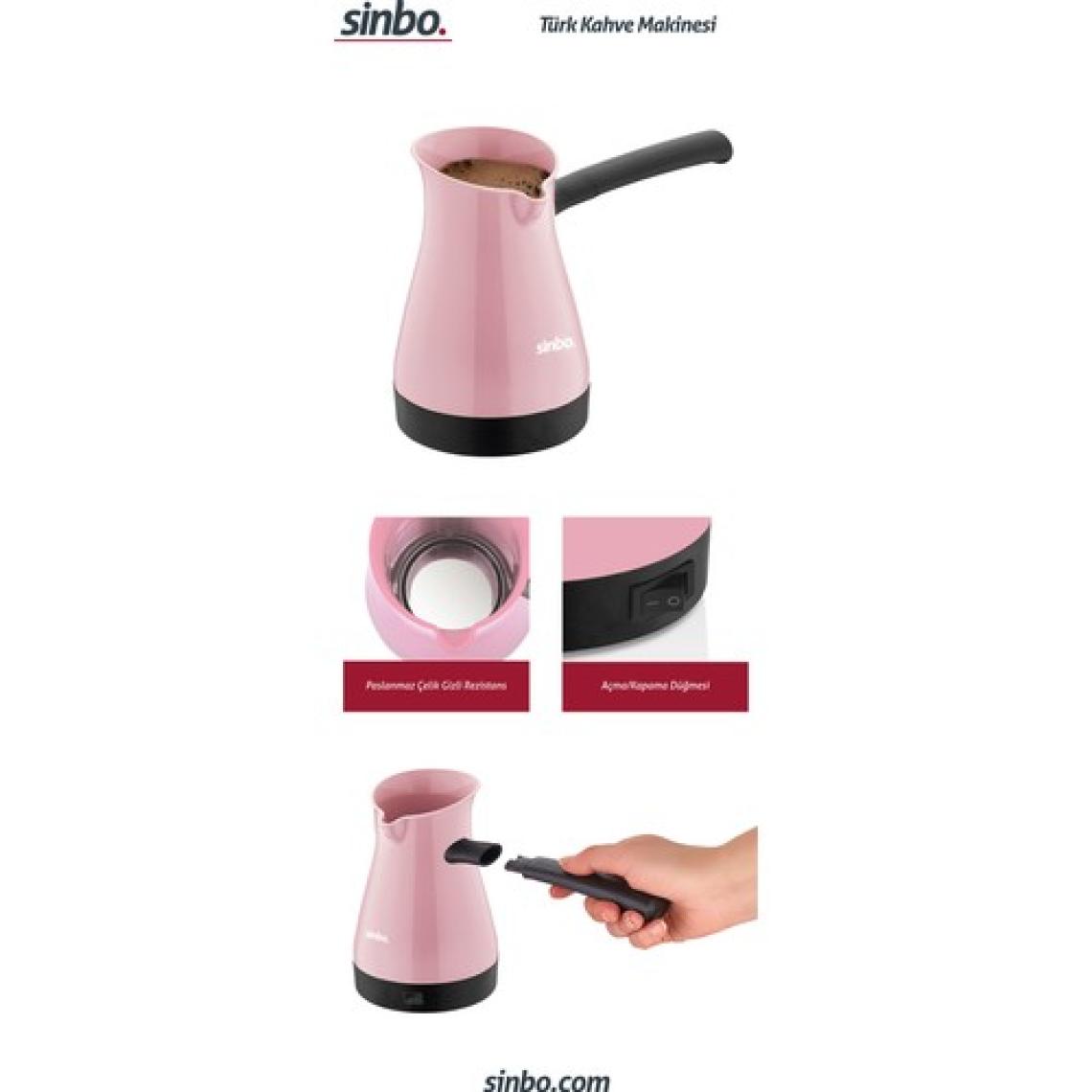 Sinbo SCM-2954 Elektrikli Cezve Pembe