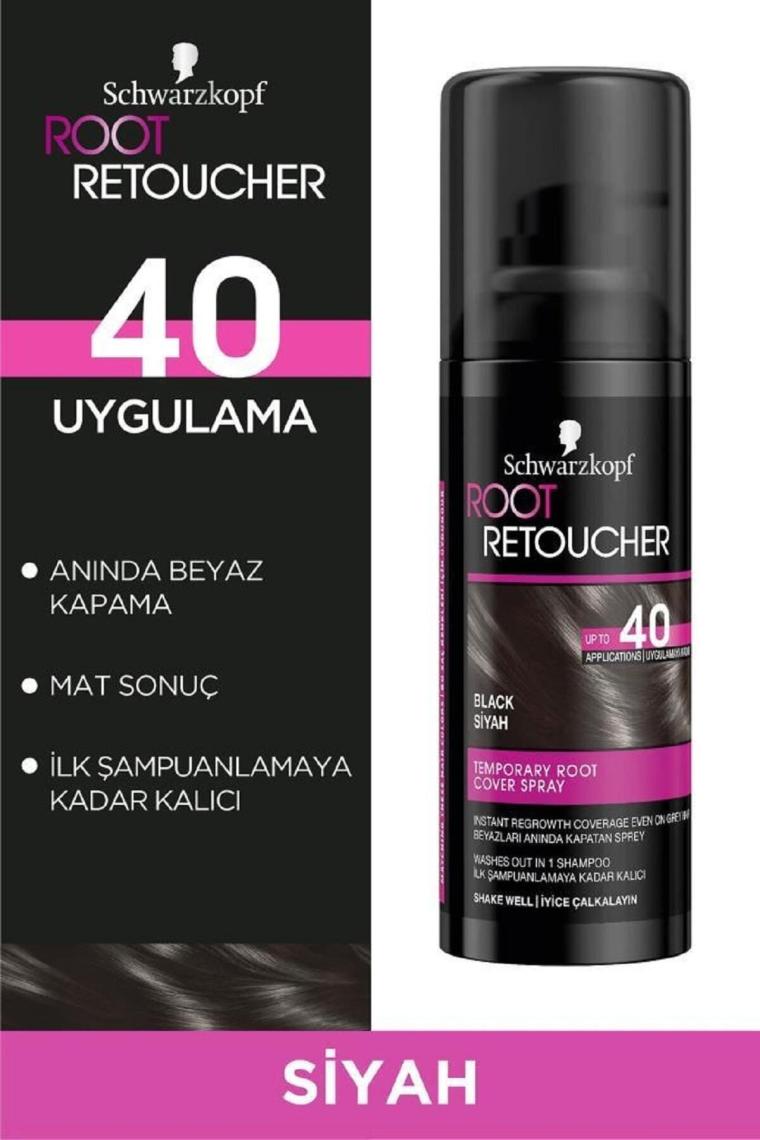 Root Retoucher Beyazları Anında Kapatan Sprey Boya Siyah 120 ML