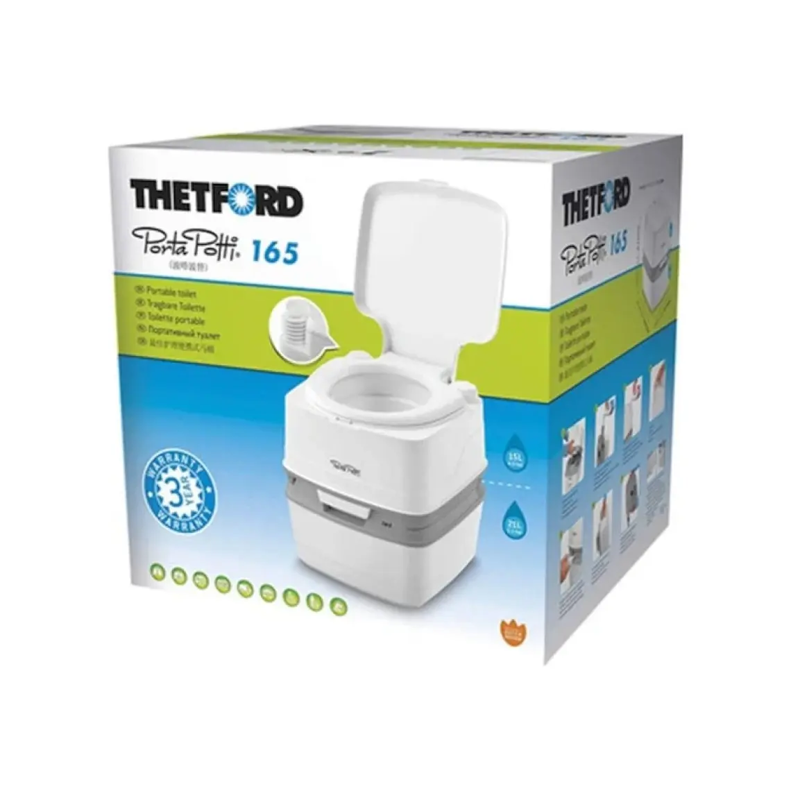Thetford Porta Potti 165 Portatif Kamp Karavan Wc Tuvalet