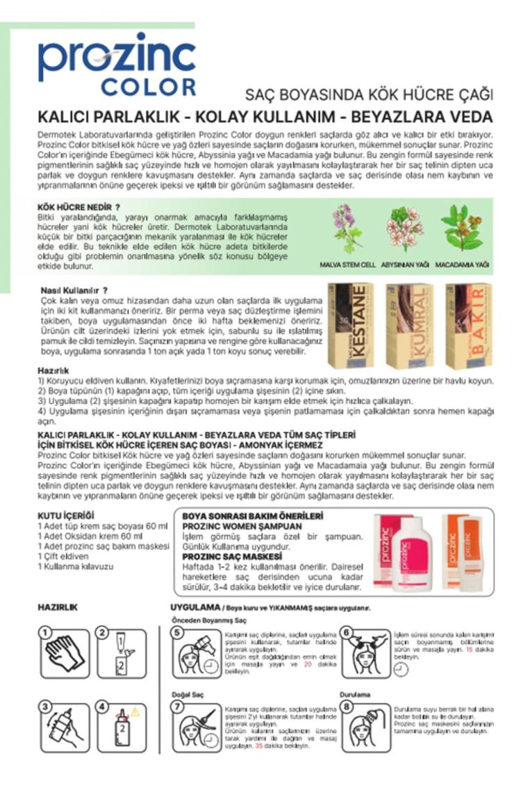 ProZinc Color 8.0 Açık Kumral Bitkisel Saç Boyası