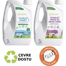 Jenovin Sifon Temizliği Karavan & Tekne Tuvalet Wc Atık Kimyasalları Çam Kokulu 3L | Katı Atık Parçalama