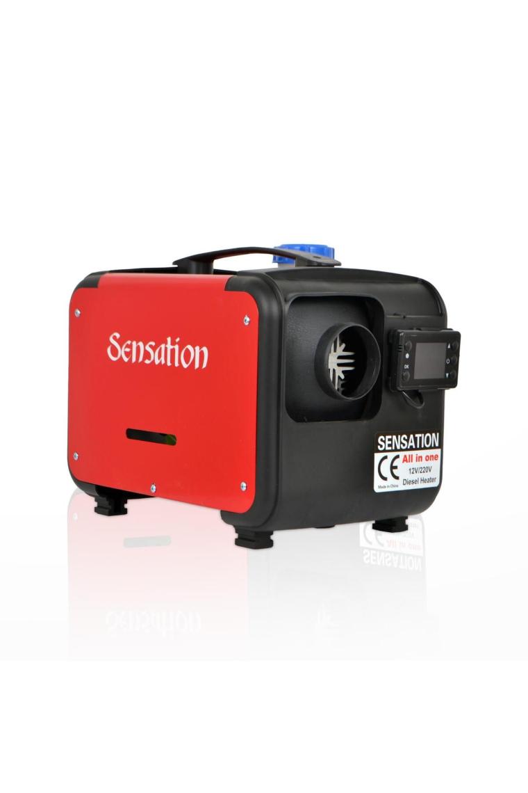 Sensation 5 KW Webasto Muadili Taşınabilir Dizel Isıtıcı (12V-220V) Kırmızı