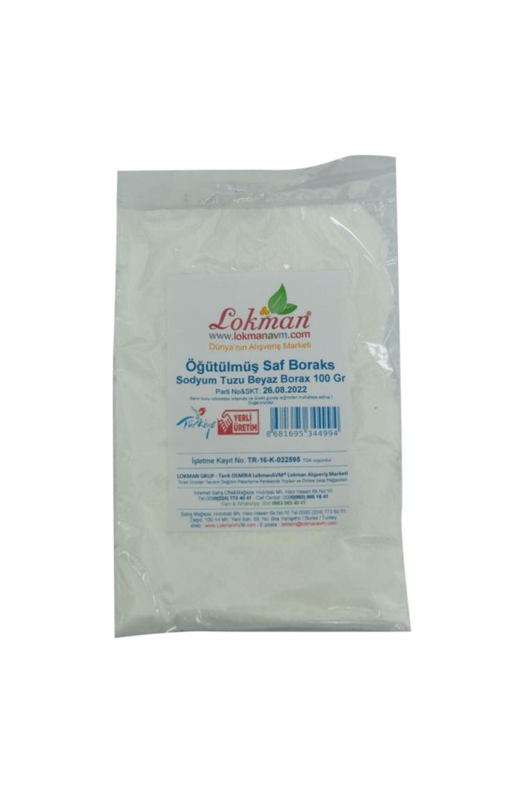Öğütülmüş Saf Boraks Sodyum Tuzu Beyaz Borax 100 Gr