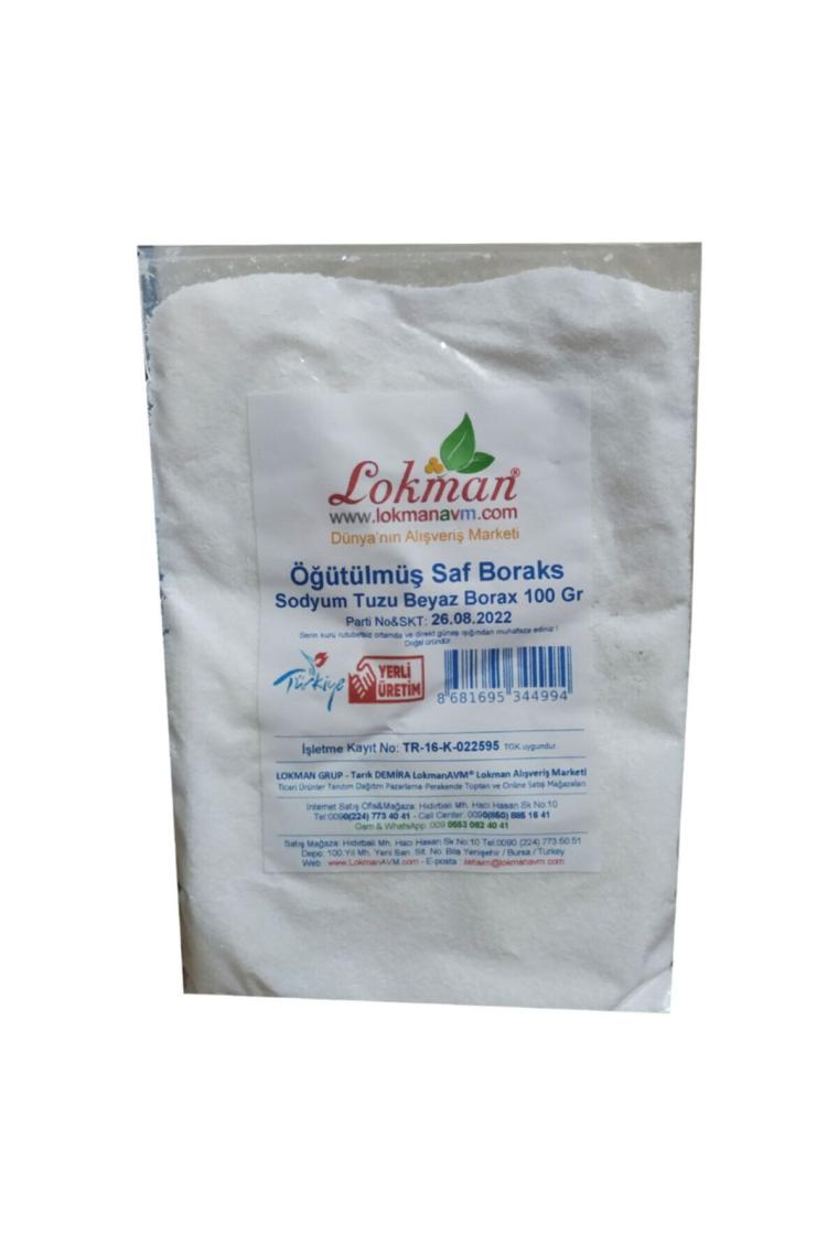 Öğütülmüş Saf Boraks Sodyum Tuzu Beyaz Borax 100 Gr