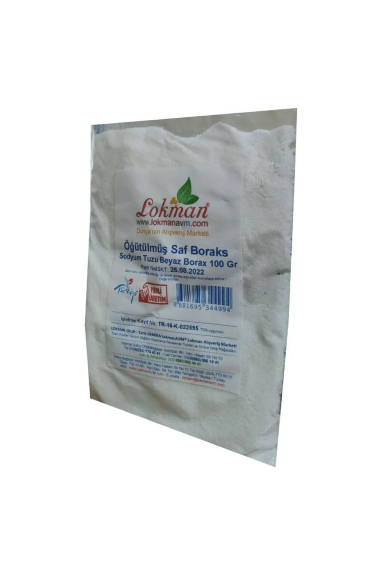 Öğütülmüş Saf Boraks Sodyum Tuzu Beyaz Borax 100 Gr