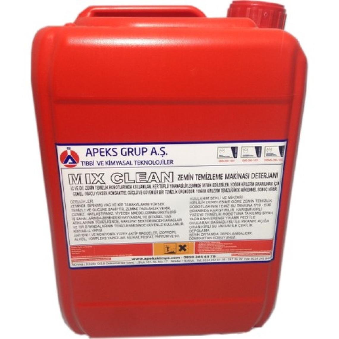 Apeks Zemin Temizleme Makinası Deterjanı Mıx Clean Konsantre 10 kg