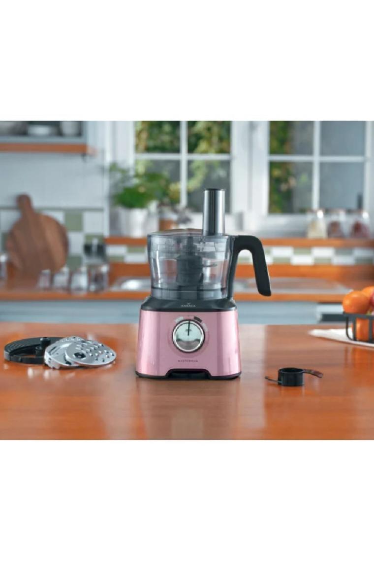 Karaca Mastermaid Power Essential Pink Mutfak Robotu, Blender Seti 2000w