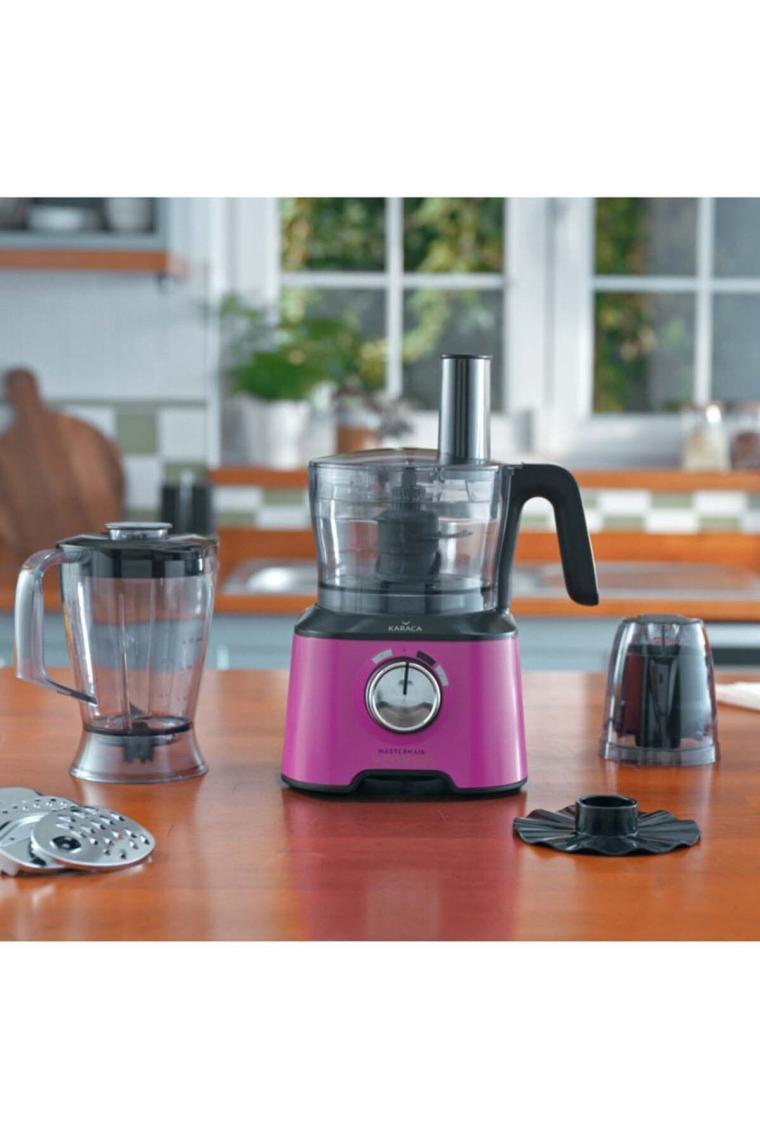 Karaca Mastermaid Power Multifunctional 10 İn 1 Fushia Love Mutfak Robotu, Blender Seti 2000w